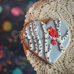 Сердце с птичкой