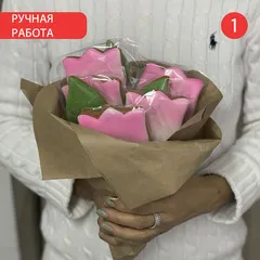Сладкий букет из пряников "Тюльпаны градиент"