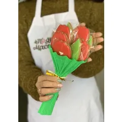 Букет из красных тюльпанов